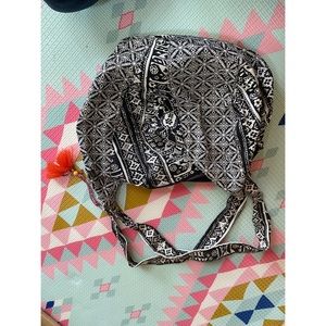 Mossimo Black and White Tribal Print Duffel Bag